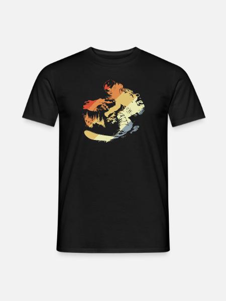 Retro Snowboarder - Men's T-Shirt - black