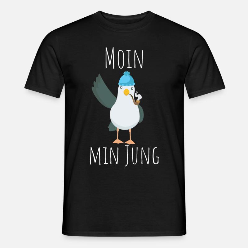 Moin min Jung - Männer T-Shirt - Schwarz