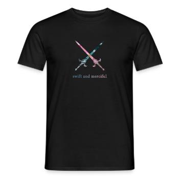 Fantasy Swords - Swift and merciful - Men's T-Shirt - black - Front - AI Model Male 178 light (178cm)