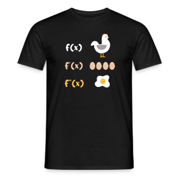 Math Derivation Chicken Student Teacher Gift - Men's T-Shirt - black - Front - AI Model Male 178 light (178cm)