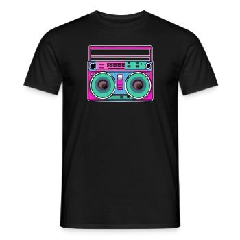Ghetto Blaster Fluo - T-shirt homme - noir - Devant - AI Model Male 178 light (178cm)