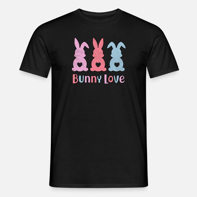Easter Bunny Rabbit - Bunny Love - Men’s T-shirt - black