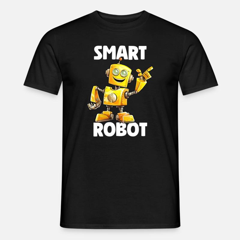 Smart Robot - Männer T-Shirt - Schwarz