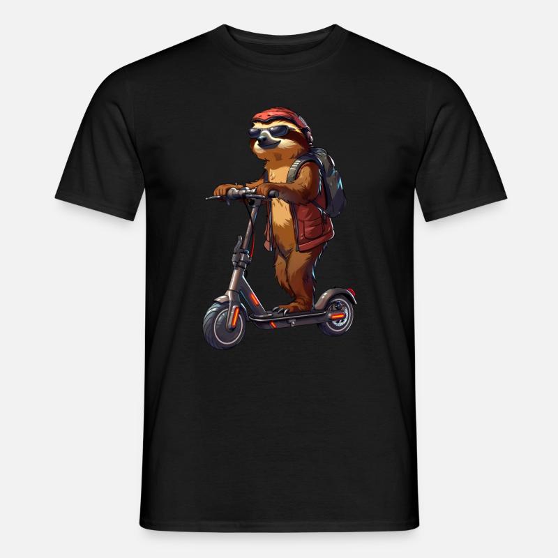Faultier Roller - Männer T-Shirt - Schwarz