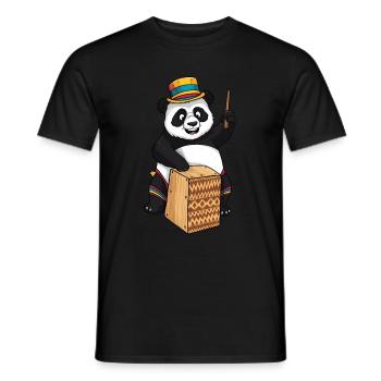 Cajon Drummer - Men's T-Shirt - black - Front - AI Model Male 178 light (178cm)