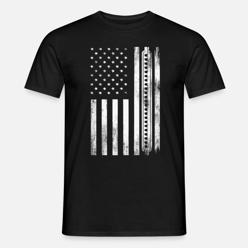 Harmonica Playing Gift - Men’s T-shirt - black