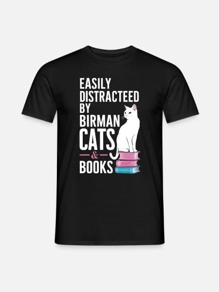 Katze Birma Geschenk - Männer T-Shirt - Schwarz
