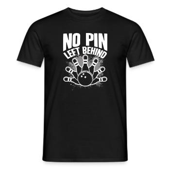 Bowling No Pin Left Behind Bowling - Men's T-Shirt - black - Front - AI Model Male 178 light (178cm)