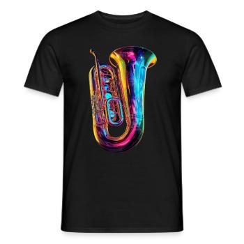 Tuba - Men's T-Shirt - black - Front - AI Model Male 178 light (178cm)