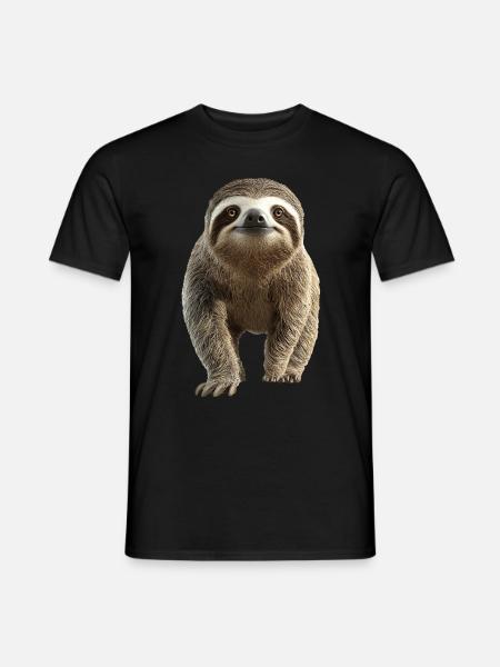 Faultier - Männer T-Shirt - Schwarz