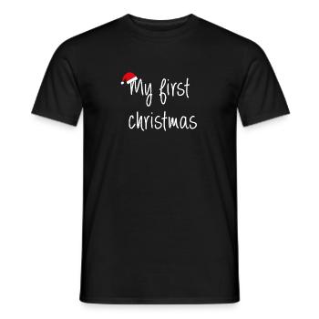 my first christmas Geschenk Idee weiss - Männer T-Shirt - Schwarz - Vorne - AI Model Male 178 light (178cm)