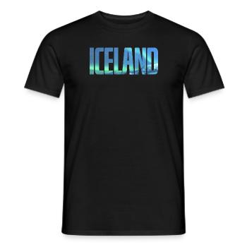 Island Polarlicht Aurora Borealis Iceland - Männer T-Shirt - Schwarz - Vorne - AI Model Male 178 light (178cm)