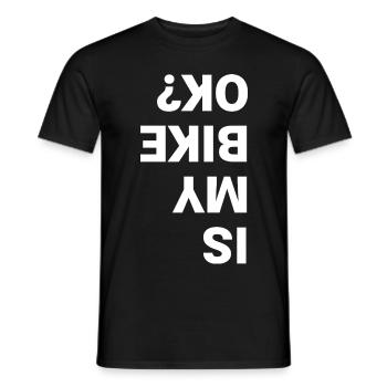 Is my bike ok bike wheel bike gift hobby - Men's T-Shirt - black - Front - AI Model Male 178 light (178cm)