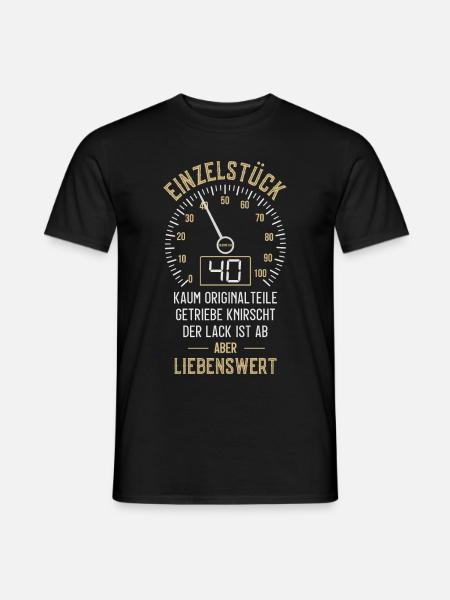 40. GEBURTSTAG EINZELSTÜCK TACHO 1983 OLDOMETER - Männer T-Shirt - Schwarz