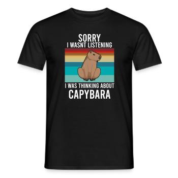 Capybara - Männer T-Shirt - Schwarz - Vorne - AI Model Male 178 light (178cm)