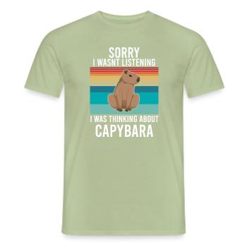 Capybara - Männer T-Shirt - Sage - Vorne - AI Model Male 178 light (178cm)