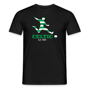 CELTIC player - Men's T-Shirt - black - Front - AI Model Male 178 light (178cm)