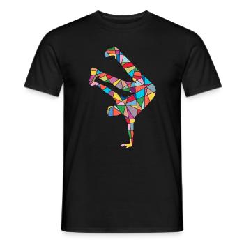 Breakdance Dance Breakdancer Breakdancer Kids - Men's T-Shirt - black - Front - AI Model Male 178 light (178cm)