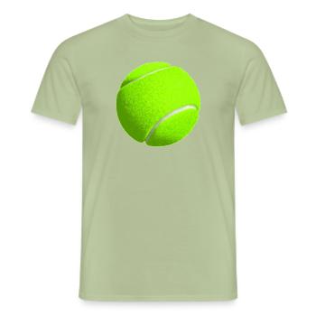 Balle de tennis - T-shirt homme - vert sauge - Devant - AI Model Male 178 light (178cm)