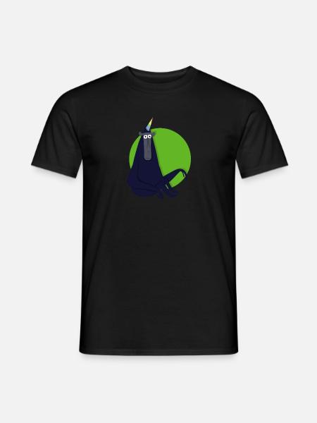 Lustiger Einhorn Affe - Männer T-Shirt - Schwarz
