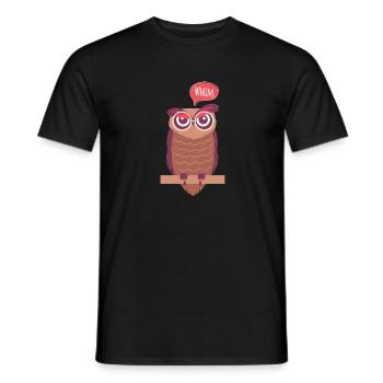Professeur d'anglais professeur d'anglais grammaire chouette - T-shirt homme - noir - Devant - AI Model Male 178 light (178cm)