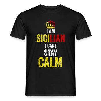 Sizilien Familie Sizilianer Sizilianerin Siziliani - Männer T-Shirt - Schwarz - Vorne - AI Model Male 178 light (178cm)