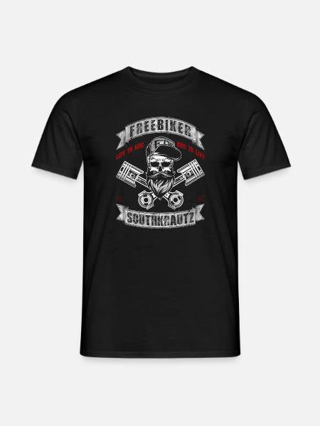 Free Biker Southkrautz - NCD-Shirts.de - Männer T-Shirt - Schwarz