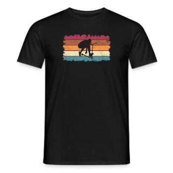 Stunt Scooter Vintage Scooter Kids - Men's T-Shirt - black - Front - AI Model Male 178 light (178cm)
