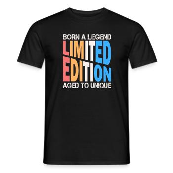 Limited Edition - Unique - Birthday - Men's T-Shirt - black - Front - AI Model Male 178 light (178cm)
