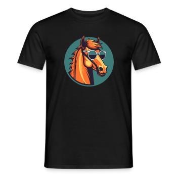 Horse, Horse, Horse, Warhorse, Pony - Men's T-Shirt - black - Front - AI Model Male 178 light (178cm)