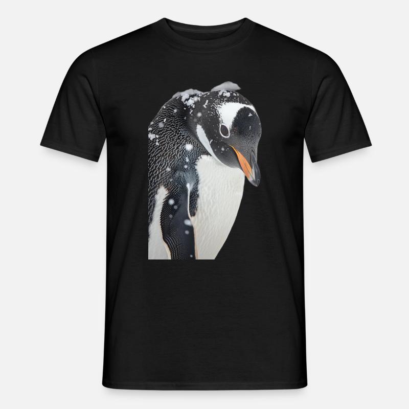 Pinguin - Männer T-Shirt - Schwarz