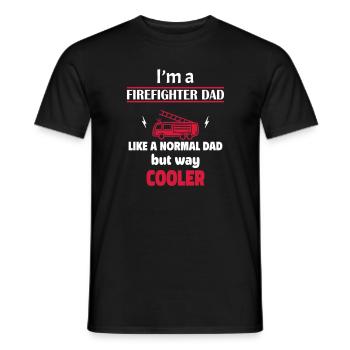 Je suis papa pompier - T-shirt homme - noir - Devant - AI Model Male 178 light (178cm)