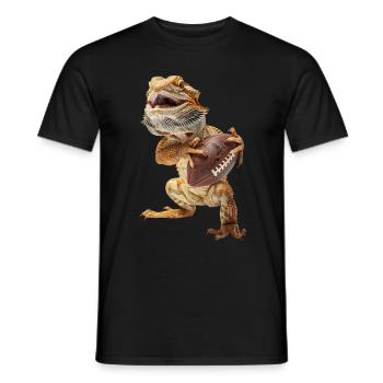 Dragons barbus football - T-shirt homme - noir - Devant - AI Model Male 178 light (178cm)