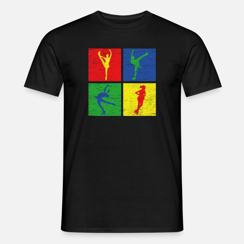 Eiskunstlauf - Männer T-Shirt - Schwarz