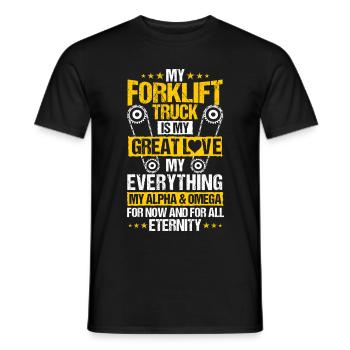 Forklift driver Forklift driver Forklift - Men's T-Shirt - black - Front - AI Model Male 178 light (178cm)