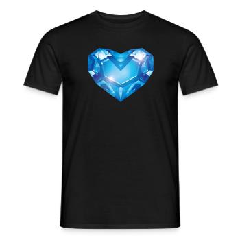Coeur de la Saint-Valentin - T-shirt homme - noir - Devant - AI Model Male 178 light (178cm)