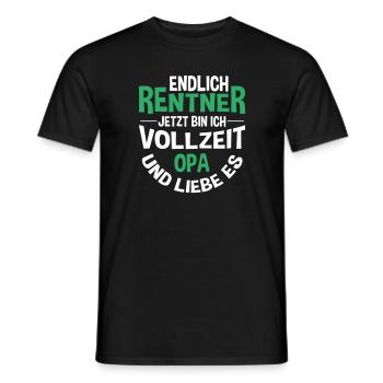 Geschenk für Opa | Jetzt bin ich Vollzeit Opa - Männer T-Shirt - Schwarz - Vorne - AI Model Male 178 light (178cm)