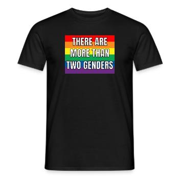 Es gibt mehr als zwei Geschlechter - Männer T-Shirt - Schwarz - Vorne - AI Model Male 178 light (178cm)