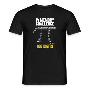 Pi Day T-Shirt - Männer T-Shirt - Schwarz - Vorne - AI Model Male 178 light (178cm)
