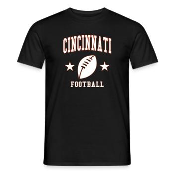 Cincinnati Football - Männer T-Shirt - Schwarz - Vorne - AI Model Male 178 light (178cm)