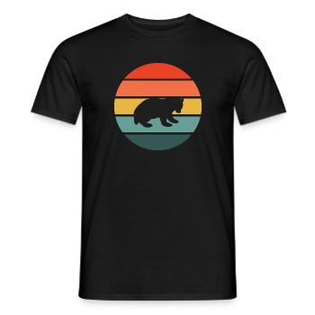 Vintage Raubtier Retro Baby Bär - Männer T-Shirt - Schwarz - Vorne - AI Model Male 178 light (178cm)