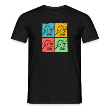 Raton laveur Pop Art Animal - T-shirt homme - noir - Devant - AI Model Male 178 light (178cm)
