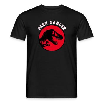 Jurassic Park Park Ranger - Men's T-Shirt - black - Front - AI Model Male 178 light (178cm)