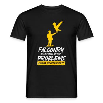 Falconry Ornithology Gift - Men's T-Shirt - black - Front - AI Model Male 178 light (178cm)