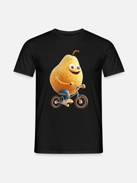 Birne Fahrrad - Männer T-Shirt - Schwarz
