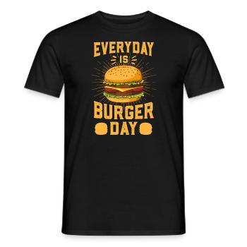 Everyday Is Burger Day - Männer T-Shirt - Schwarz - Vorne - AI Model Male 178 light (178cm)