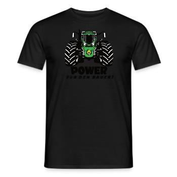 Power für den Bauer! Traktor Landwirtschaft Agrar - Männer T-Shirt - Schwarz - Vorne - AI Model Male 178 light (178cm)