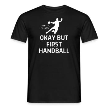 Handball Handballer Spruch Geschenk - Männer T-Shirt - Schwarz - Vorne - AI Model Male 178 light (178cm)