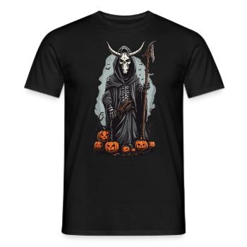 Sensenmann Halloween Dämonischer Druide Design - Männer T-Shirt - Schwarz - Vorne - AI Model Male 178 light (178cm)
