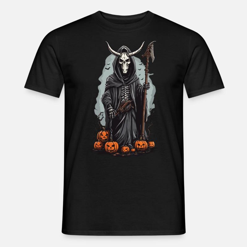 Sensenmann Halloween Dämonischer Druide Design - Männer T-Shirt - Schwarz